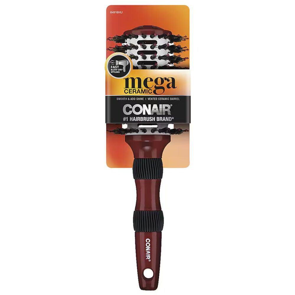 Conair Mega Ceramic Hair Brush Porcupine Round Brush 5 Inch (9168)-R8P3a